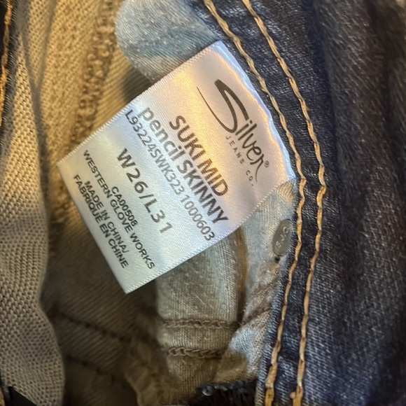 Silver Suki Mid Pencil Skinny Jeans - Picture 5 of 6
